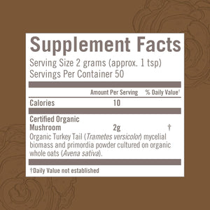 OM MUSHROOM SUPERFOOD Turkey Tail Organic Mushroom Powder, 3.5 Ounce, 50 Servings, Immune Support, Polysacchrides, Beta-Glucans, Gut Health & Holistic Defense Mushroom Supplement