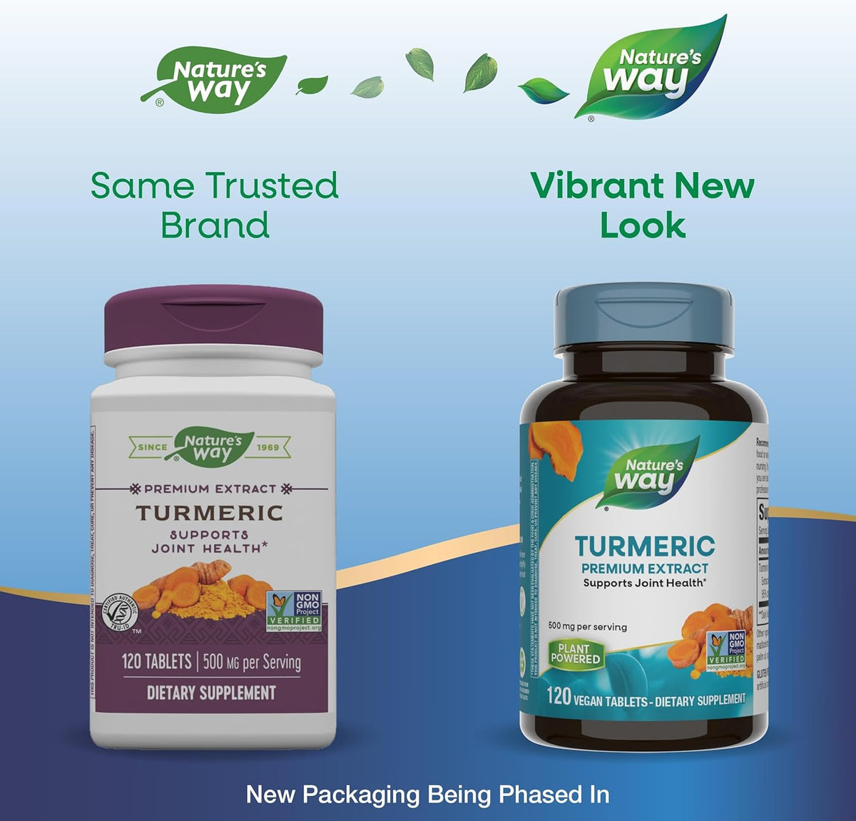 Nature's Way Turmeric Premium Extract - Supports Joint Health* - Non-GMO Project Verified - 500 mg per Serving - Joint Supplement Turmeric Tablets* - Gluten Free - 120 Tablets