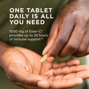 Solgar Ester-C Plus 1000 mg Vitamin C (Ascorbate Complex), 90 Tablets - Gentle On The Stomach & Non Acidic - Antioxidant & Immune System Support - Non GMO, Vegan, Gluten-Free, Kosher - 90 Servings