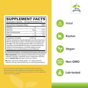 Terry Naturally Curamin - Curcumin Supplement for Circulation & Endorphin Support - Support for Occasional Discomfort - Aids Healthy Muscles - 60 Capsules