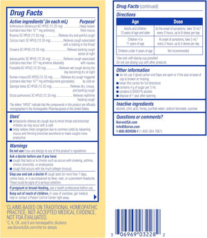 Boiron Chestal Honey Adult Cold and Cough Syrup for Nasal and Chest Congestion, Runny Nose, and Sore Throat Relief - 6.7 Fl oz