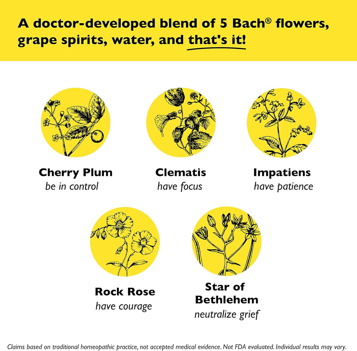 Bach RESCUE REMEDY Spray 20mL, Natural Stress Relief, Homeopathic Flower Essence, Vegan, Gluten & Sugar-Free, Non-Habit Forming