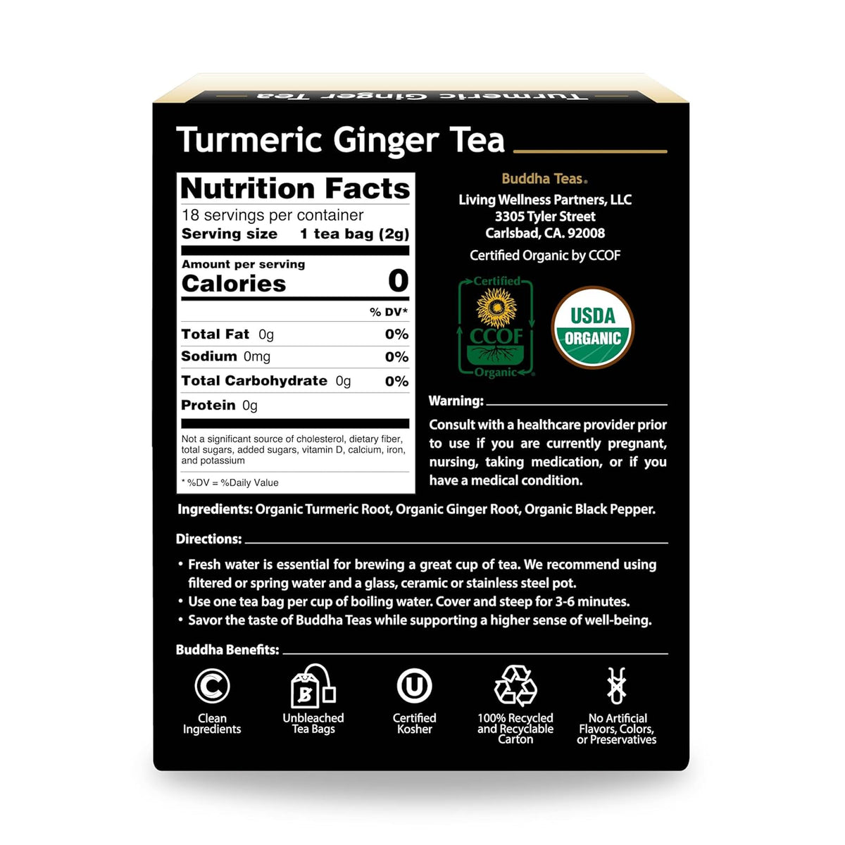 Turmeric Ginger Tea 18 Bags