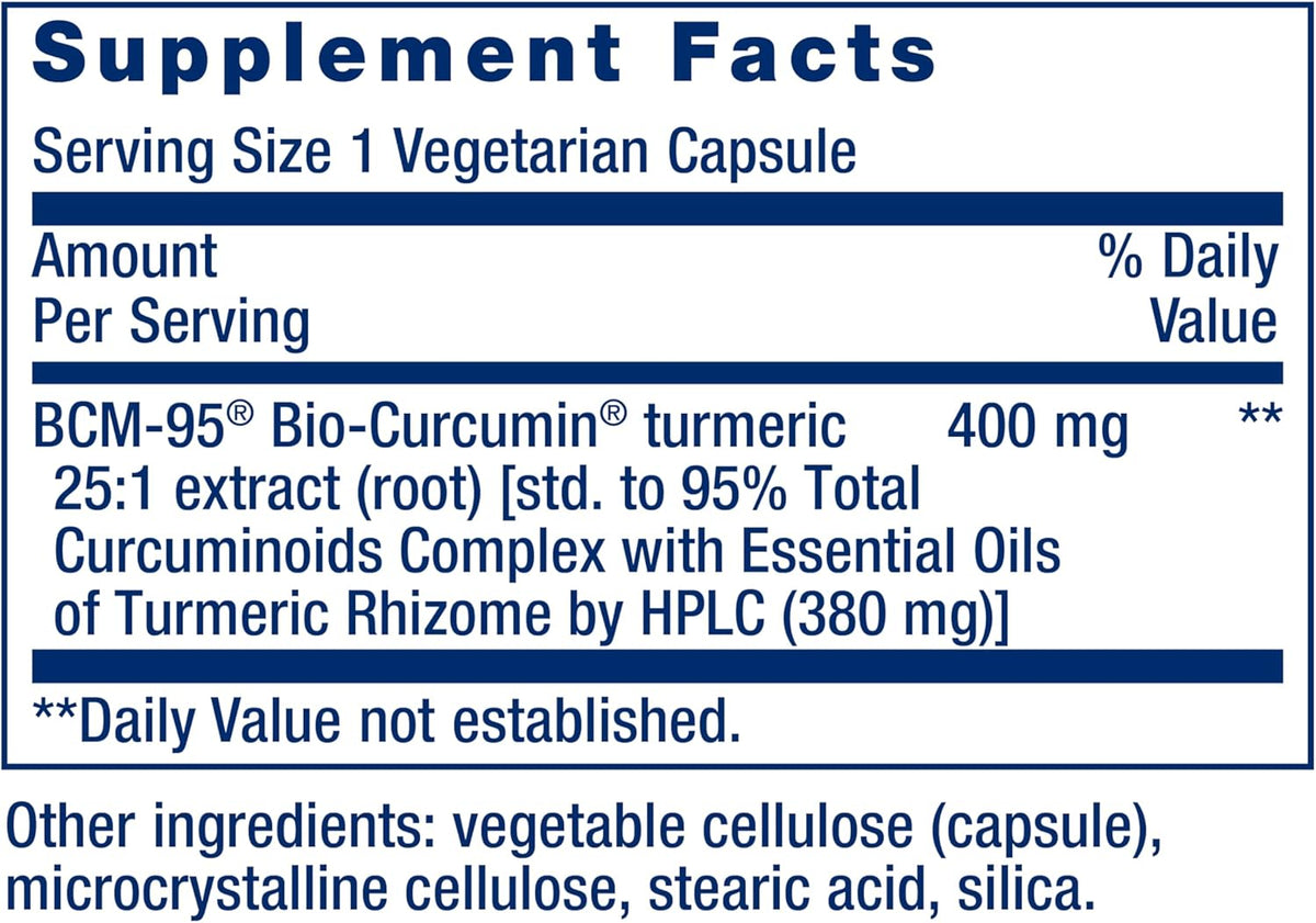 Life Extension Super Bio-Curcumin Turmeric Extract – Highly-Absorbable Curcumin for Whole-Body Health Support – Gluten-Free, Non-GMO, Vegetarian – 60 Vegetarian Capsules