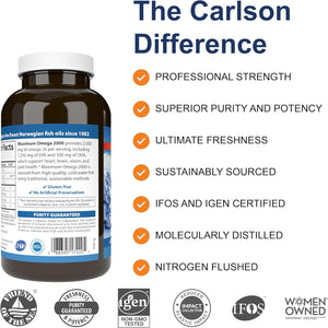 Carlson Maximum Omega 2,000 mg 180 ct