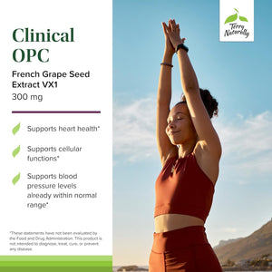 Terry Naturally Clinical OPC - Cardiovascular Health & Focus Support Supplement - Dietary Supplement with Grape Seed Extract & Sunflower Lecithin - Immune Support Supplement - 300 mg, 60 Softgels
