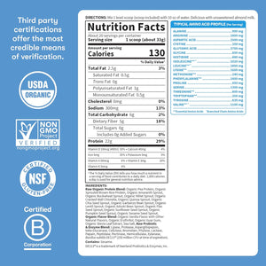 Garden of Life Protein Powder, Vegan Protein Powder, BCAA, Probiotics & Digestive Enzymes, Gluten & Lactose Free, Vanilla, 1.5 LB