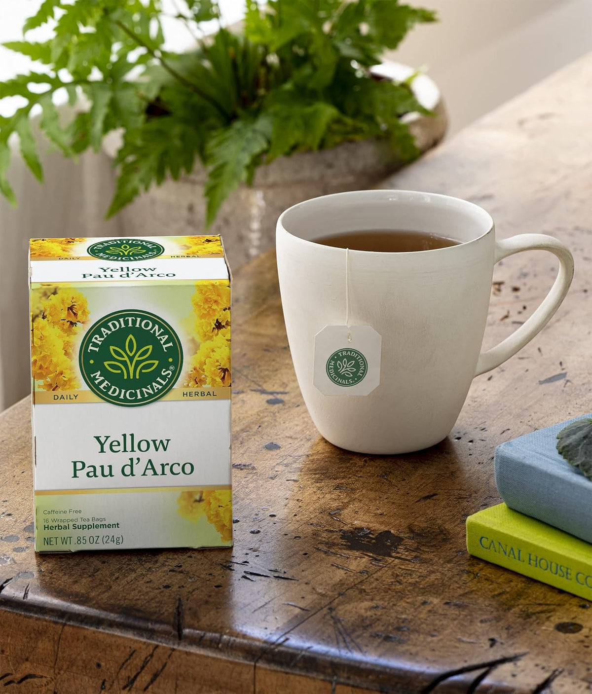Traditional Medicinals Yellow Pau d&#39;Arco Herbal Tea, 16 Tea Bags