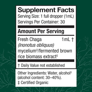 Host Defense Chaga Extract - Immune System Support Supplement - Chaga Mushroom for Antioxidant Activity Support - Liquid Dietary Mushroom Supplement - 1 fl oz (30 Servings)