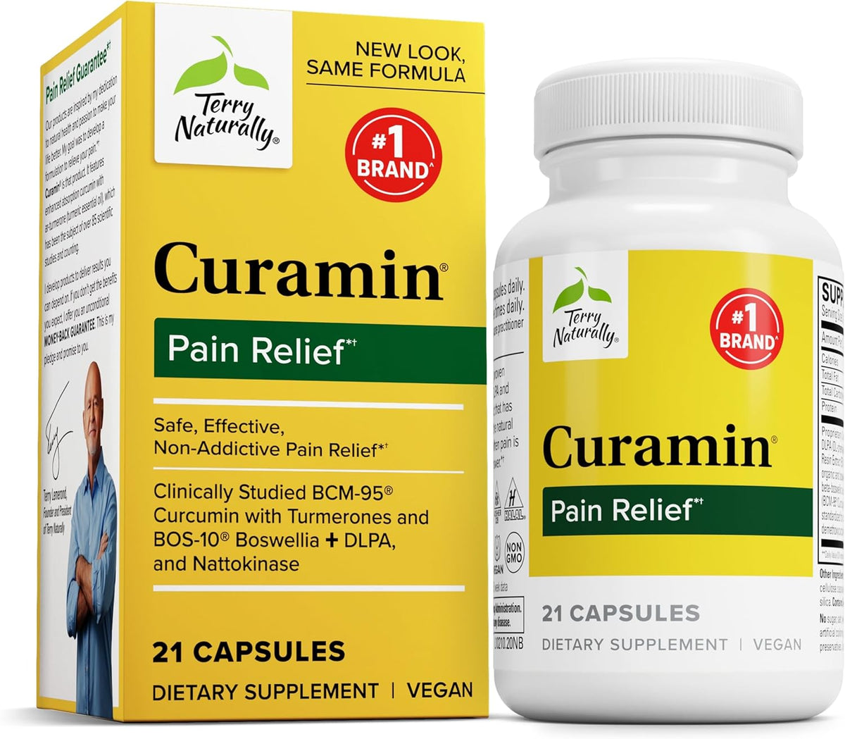 Terry Naturally Curamin - Curcumin Supplement for Circulation &amp; Endorphin Support - Support for Occasional Discomfort - Aids Healthy Muscles - 21 Capsules