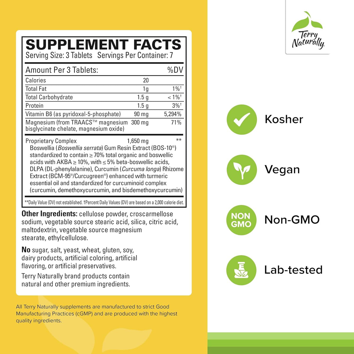 Terry Naturally Curamin Headache - Dietary Supplement with DLPA & Boswellia - Enhanced Absorption Curcumin to Support Headache Relief - Gluten-Free & Non-GMO Relaxation Supplement - 21 Tablets