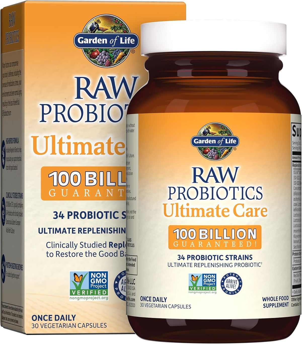 Garden of Life RAW Probiotics™ Ultimate Care, 100 billion CFU, 30 Vegetarian Capsules