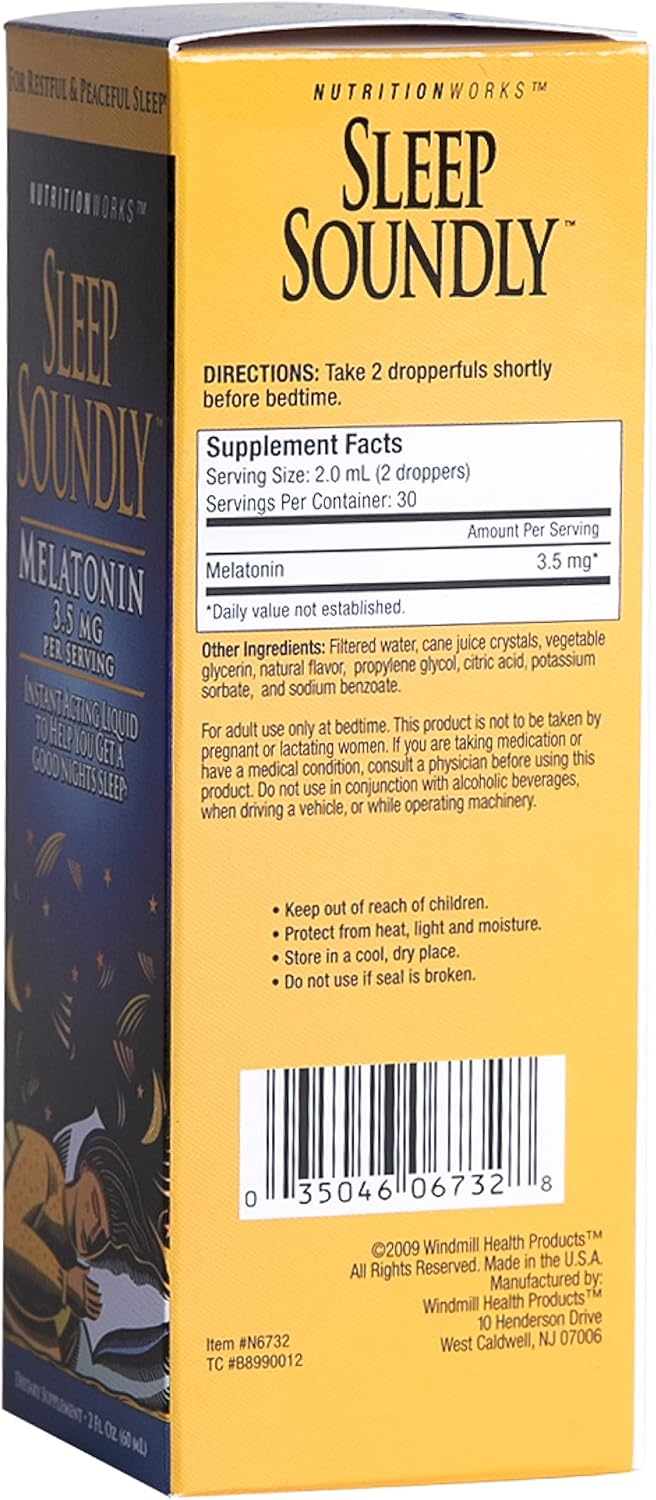 Sleep Soundly Melatonin, 2-Ounce Bottle