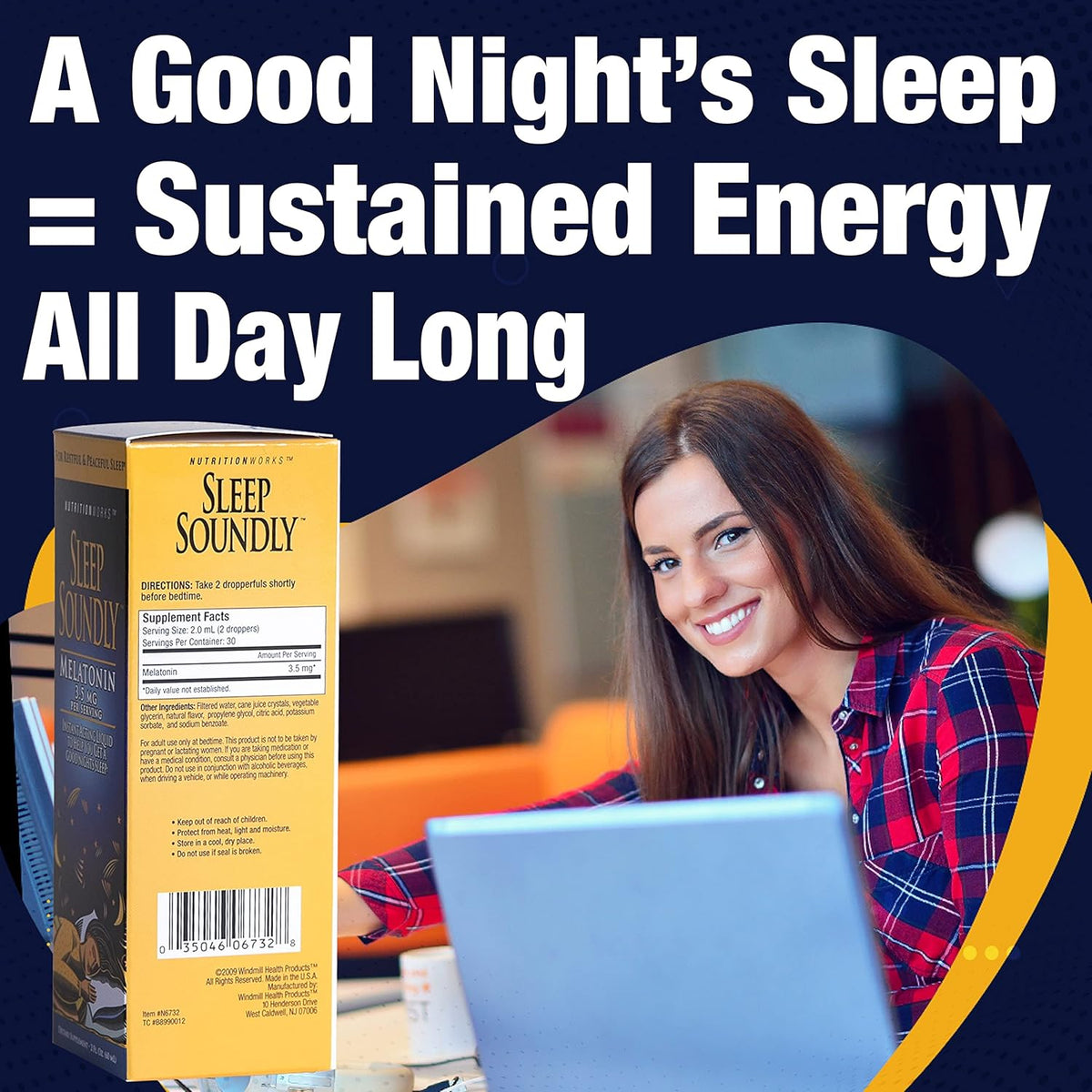 Sleep Soundly Melatonin, 2-Ounce Bottle