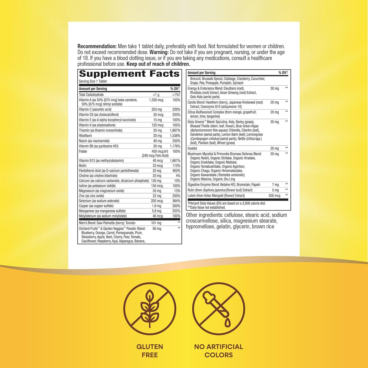 Nature&#39;s Way Alive! Men&#39;s Ultra Potency Multivitamin Tablets - 60ct