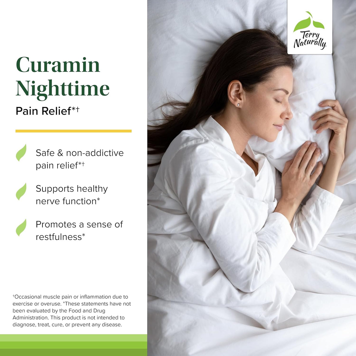 Terry Naturally Curamin Nighttime - Curcumin & DLPA Capsule - Non-GMO Supplement to Support Healthy Sleep & Relaxation - Herbal Supplement with Melatonin - 60 Capsules