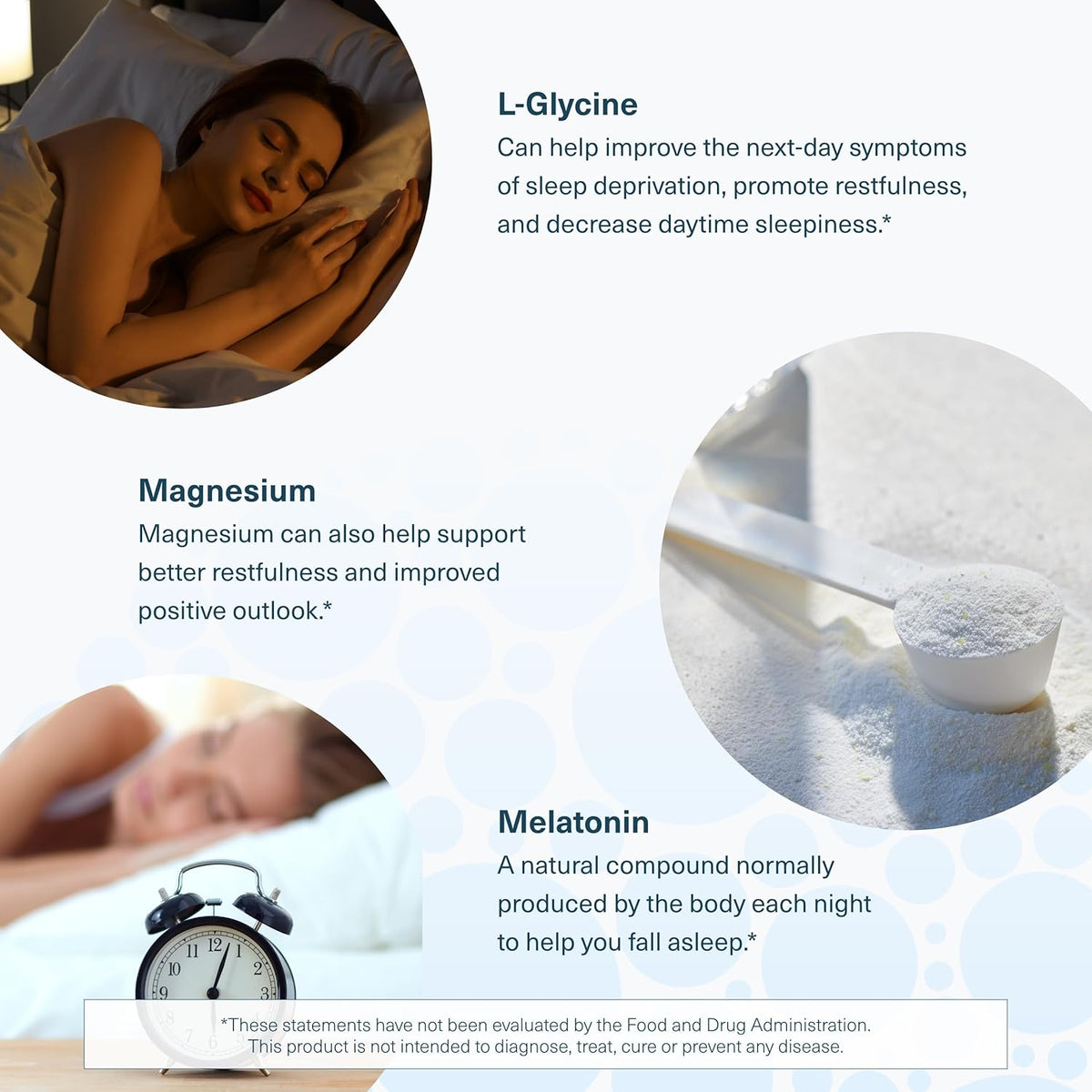 Youtheory Sleep Nighttime Powder - Sleep Support Supplement for Calm &amp; Relaxation* - Contains Melatonin, Magnesium, L-Theanine &amp; L-Glycine - Dairy, Soy &amp; Gluten Free - 6 oz