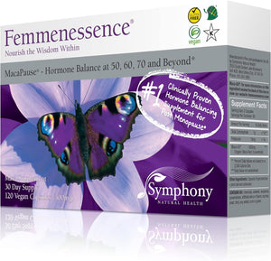 Femmenessence MacaPause – Clinically Proven for Post Menopause, Natural Hormone Balance Supplements for Women, Bone and Heart Health, Symptom Relief, 120 Organic Maca Root Capsules, 30-Day Supply