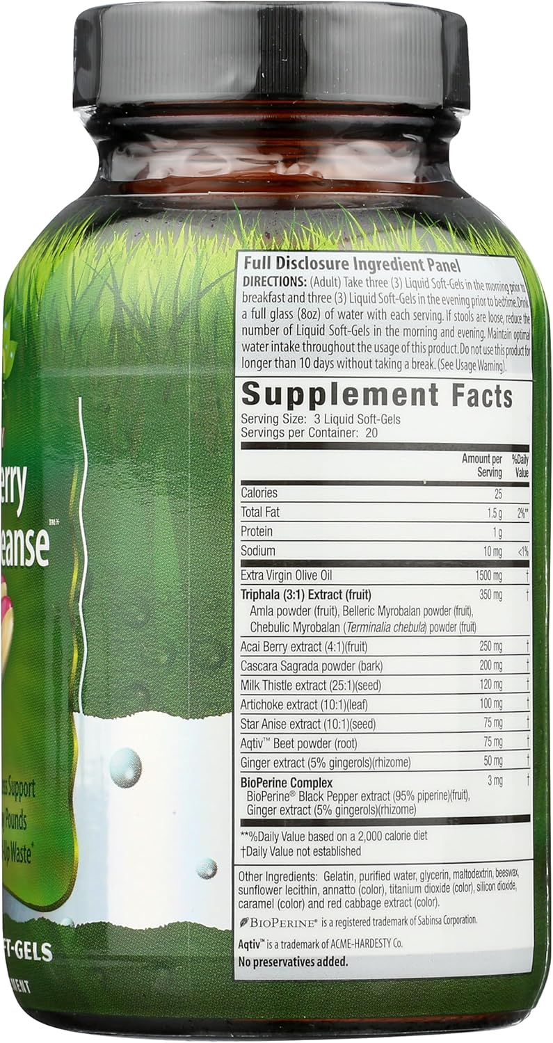 Irwin Naturals 10-day Acai Berry Super-Cleanse 60 liquid soft gels