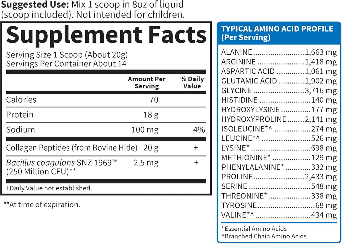 Garden of Life Grass Fed Collagen Peptides Powder Unflavored Collagen Powder for Women Men Hair Skin Nails Joints, Hydrolyzed Collagen Protein Supplements, Collagen for Women & Men, 14 Servings
