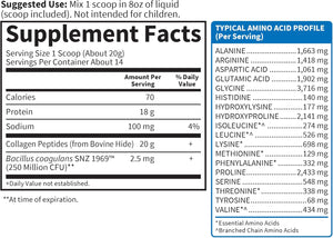 Garden of Life Grass Fed Collagen Peptides Powder Unflavored Collagen Powder for Women Men Hair Skin Nails Joints, Hydrolyzed Collagen Protein Supplements, Collagen for Women & Men, 14 Servings