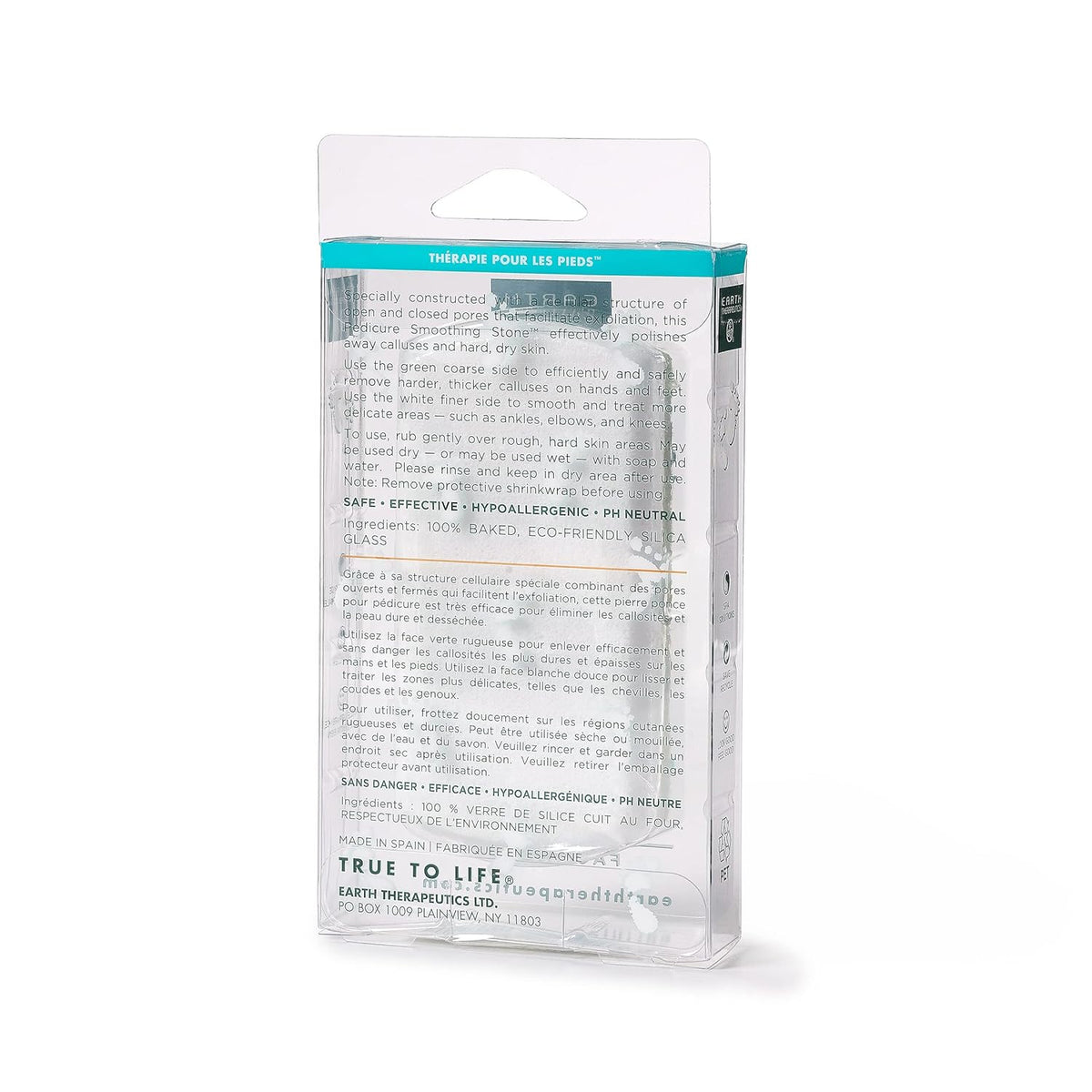 EARTH THERAPEUTICS STONE PEDI GLASS GREEN 1 EA