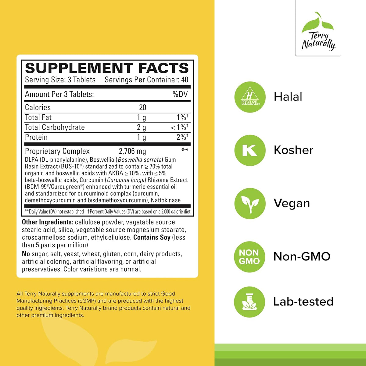 Terry Naturally Curamin Extra Strength - Curcumin &amp; Boswellia Supplement for Healthy Circulation Support - Turmeric Supplement to Support Joints, Muscle Health &amp; Endorphin Production - 120 Tablets