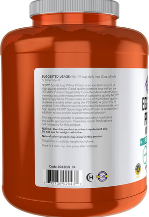 Egg White Protein Now Foods 5 lbs Powder