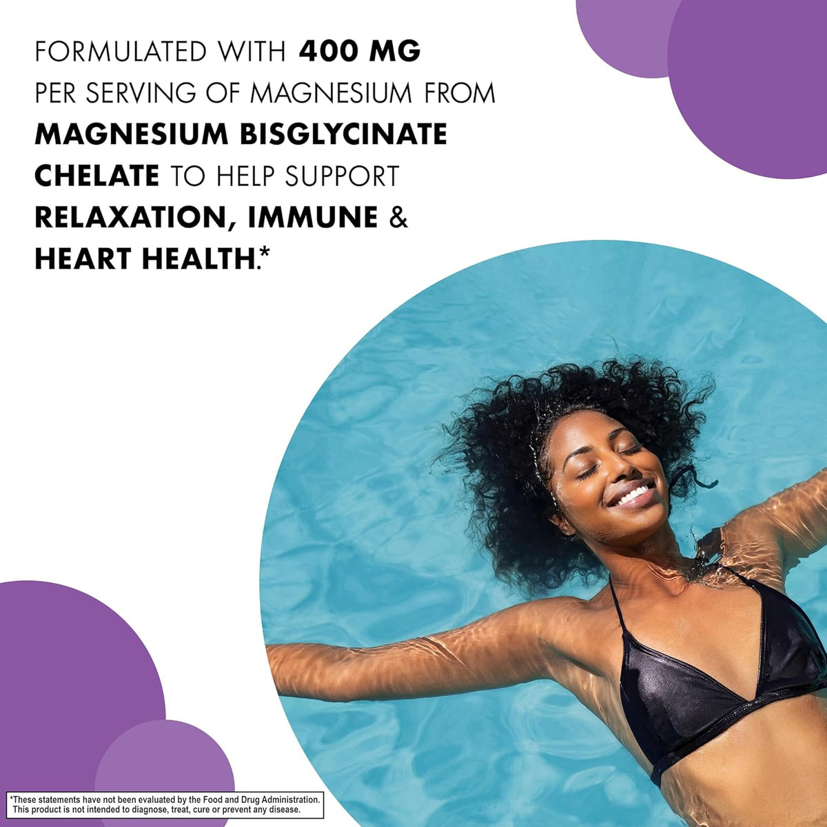 Bluebonnet Nutrition Magnesium Glycinate 400mg Maximum Absorption Mineral Complex Supports Energy Production &amp; Enzyme Function - Non-GMO, Soy-Free, Gluten-Free - 120 Veggie Capsules