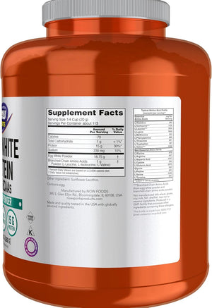 Egg White Protein Now Foods 5 lbs Powder