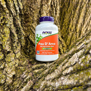 NOW Supplements, Pau D'Arco (Tabebuia heptaphylla) 500 mg, Herbal Support, 250 Veg Capsules