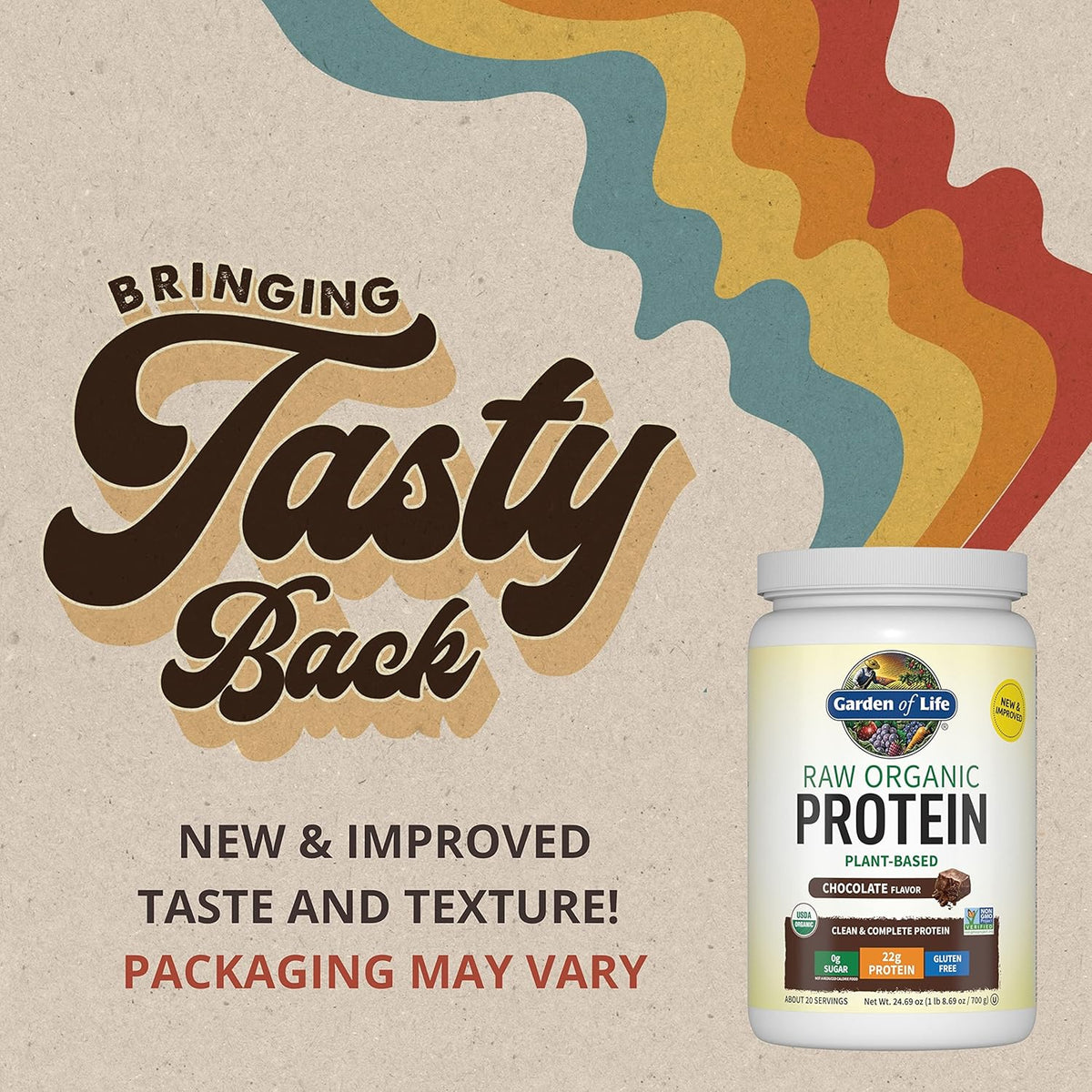 Vegan Protein Powder - Chocolate Organic Protein Powder, 22g Plant Based Protein &amp; BCAAs, Probiotics &amp; Digestive Enzymes - Garden of Life, Gluten &amp; Lactose Free 1.5 LB