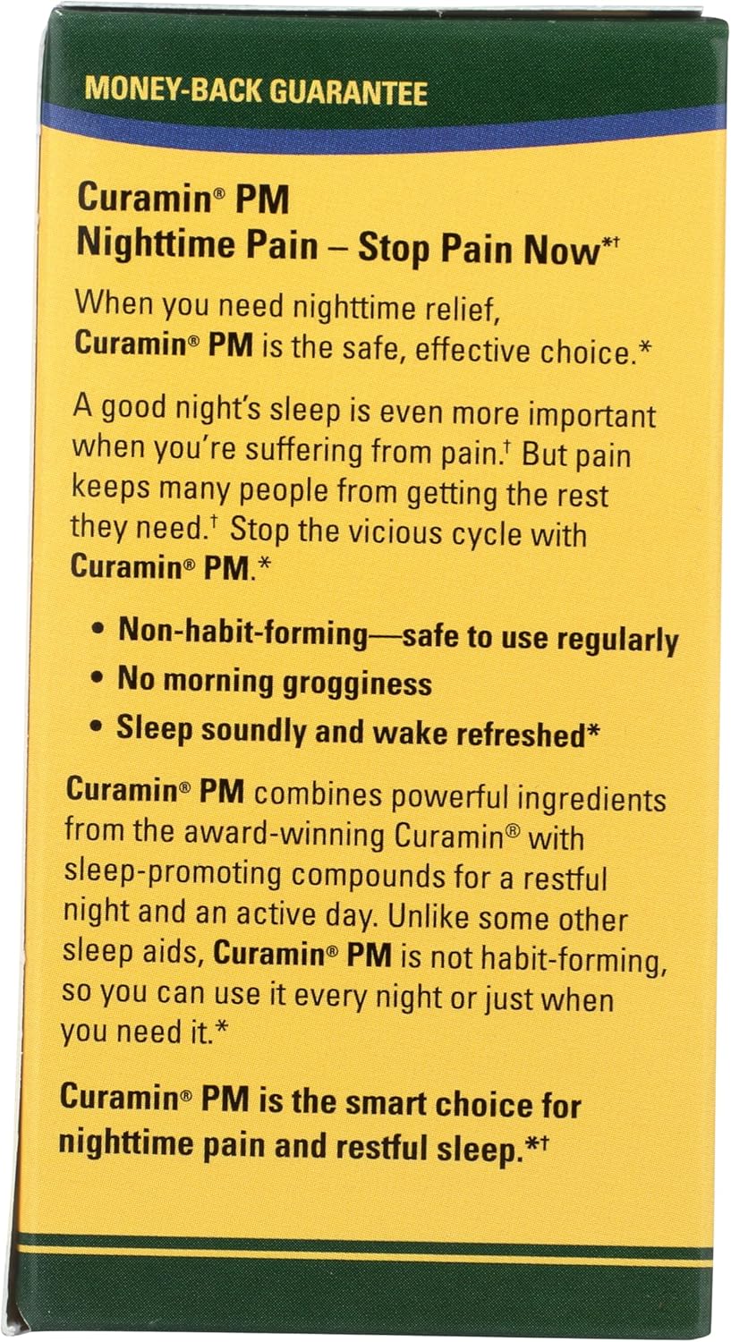Terry Naturally Curamin Nighttime - Curcumin & DLPA Capsule - Non-GMO Supplement to Support Healthy Sleep & Relaxation - Herbal Supplement with Melatonin - 30 Capsules