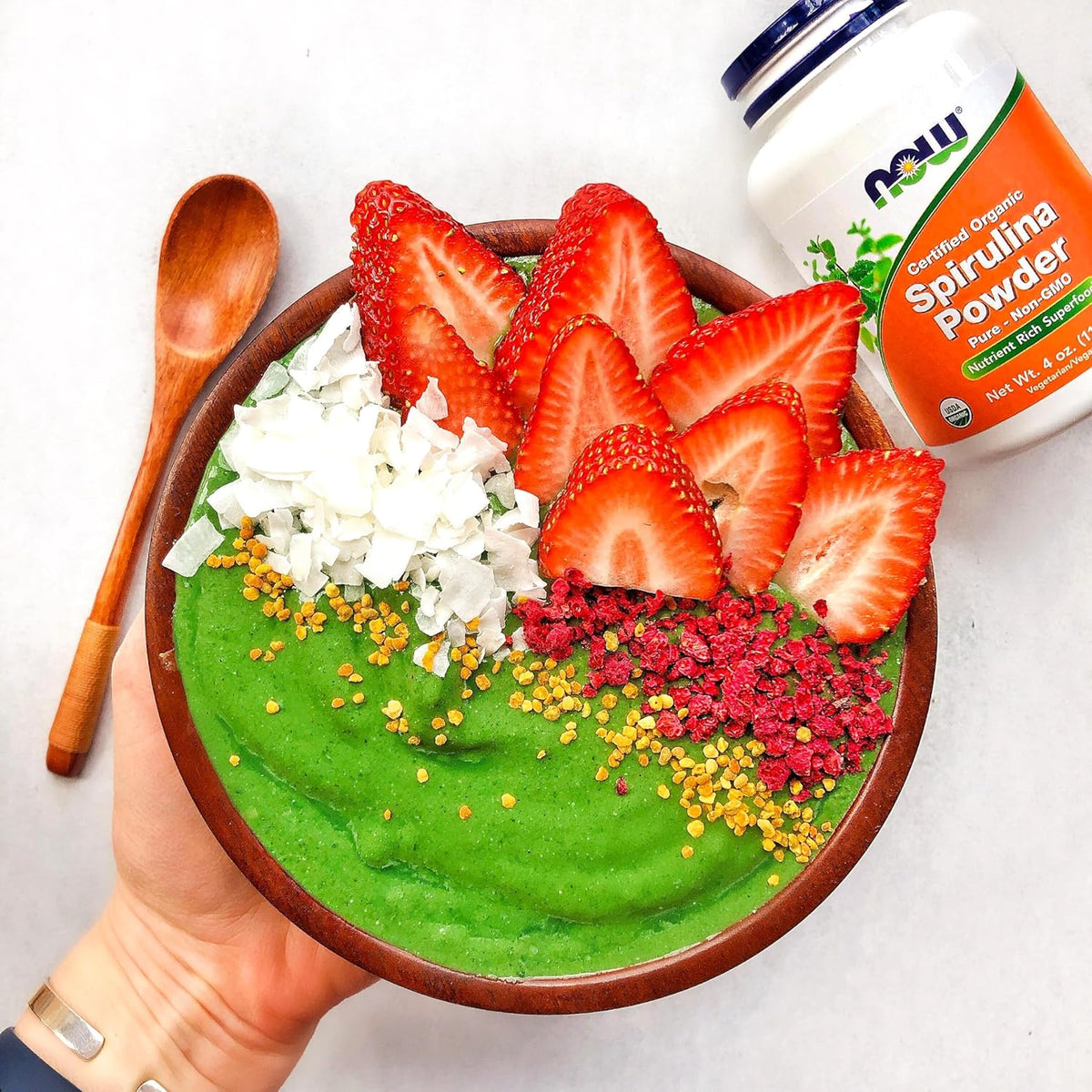 NOW Supplements, Certified Organic, Spirulina Powder, Rich in Beta-Carotene (Vitamin A) and B-12 with Naturally Occurring GLA &amp; Chlorophyll, 4-Ounce