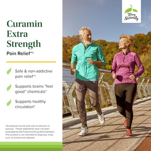 Terry Naturally Curamin Extra Strength - Curcumin & Boswellia Supplement for Healthy Circulation Support - Turmeric Supplement to Support Joints, Muscle Health & Endorphin Production - 120 Tablets