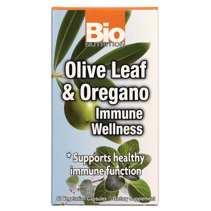Bio Nutrition Immune Wellness Supplement 60 Vegetarian Capsules | Olive Leaf and Oregano | Minerals and Antioxidants for General Health Support | Immune Support