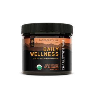 Charlotte’s Web, 25mg CBD Gummies: Daily Wellness, Full Spectrum, Raspberry Lime, 60ct, 750mg CBD