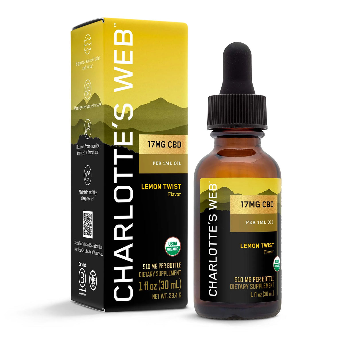 charlottes web CBD OIL: 17MG CBD/1ML