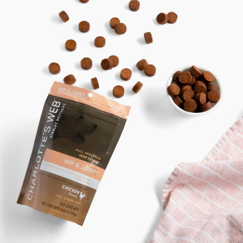 CHARLOTTE'S WEB HEMP CHEWS | 2.5 MG ACTIVE CBD HIP & JOINT CHEWS CHICKEN 60 CT