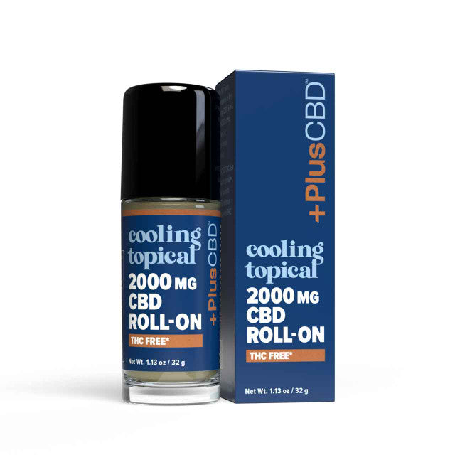 PlusCBD, Cooling Topical CBD Roll-On, Isolate THC-Free, 1.13oz, 2000mg CBD