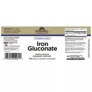 Fe Gluconate 27MG, 100 Tablets