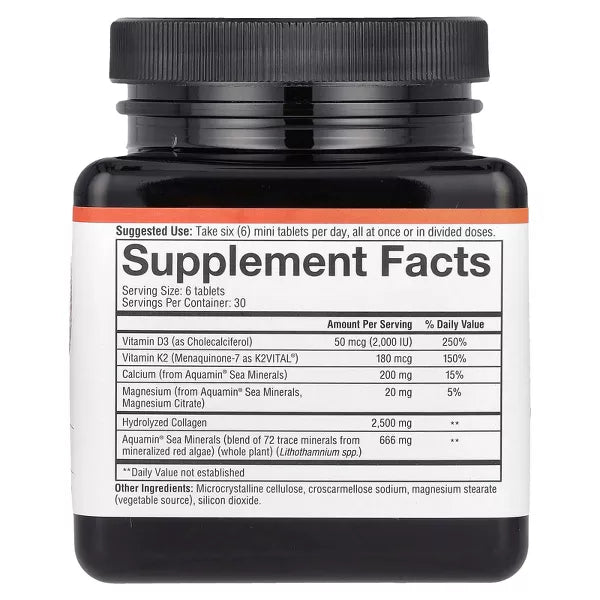 Youtheory, Bone, Collagen + D3 &amp; K2, 180 Mini Tablets