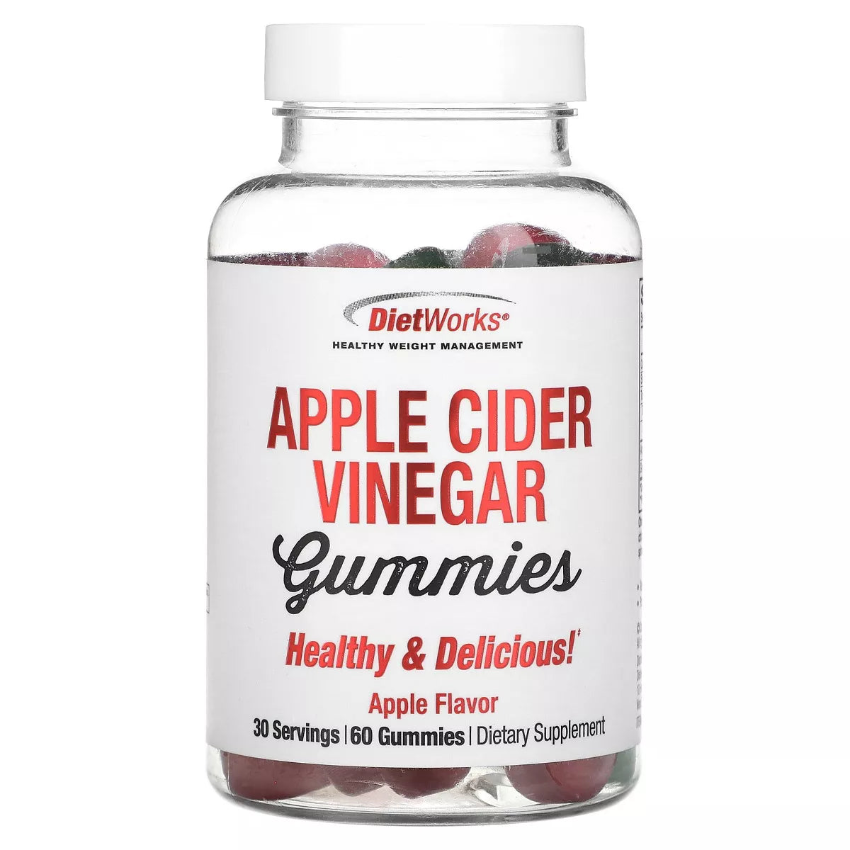 Diet Works Apple Cider Vinegar Gummies 60 Gummies
