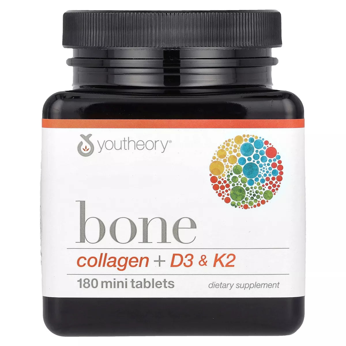 Youtheory, Bone, Collagen + D3 &amp; K2, 180 Mini Tablets