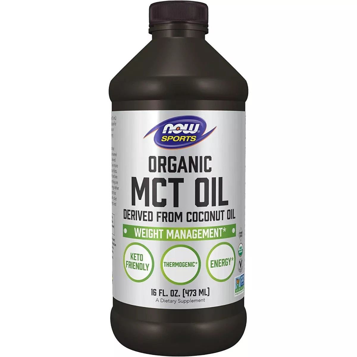 Now Foods Organic MCT Oil Derived From Coconut Oil, Pure &amp; Unflavored by Now Foods - 16 fl oz Liquid