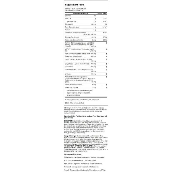 Irwin Naturals Optimum-Strength Testosterone UP PRO-Growth, 60 Softgels