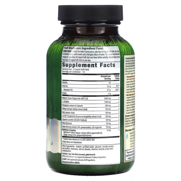 Irwin Naturals Testosterone Mega-Boost Red, 56 Liquid Soft-Gels