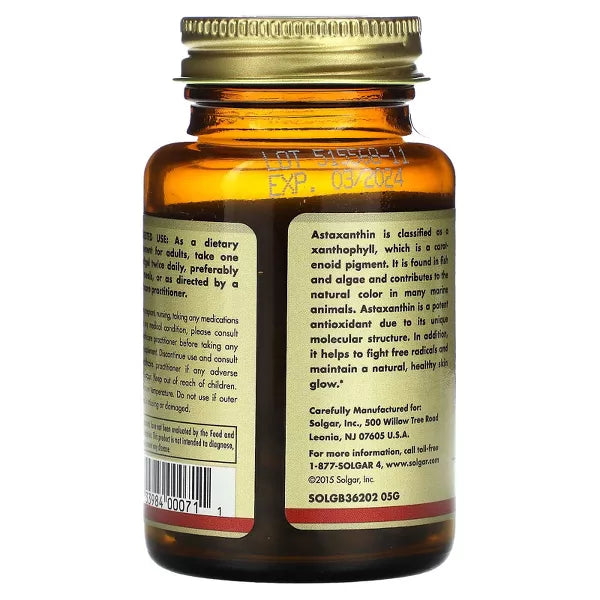 Solgar Astaxanthin -- 5 mg - 60 Softgels