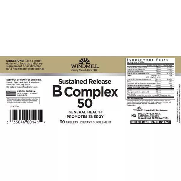 B Complex 50 Sustained Release 60 tab