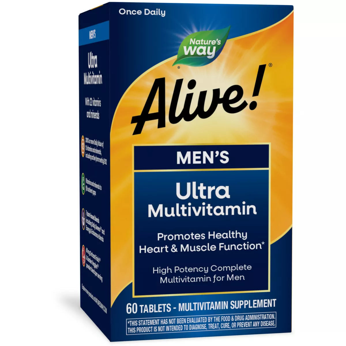 Nature&#39;s Way Alive! Men&#39;s Ultra Potency Multivitamin Tablets - 60ct